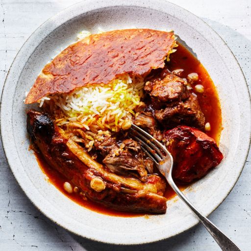 Gheymeh Bademjan with Rice