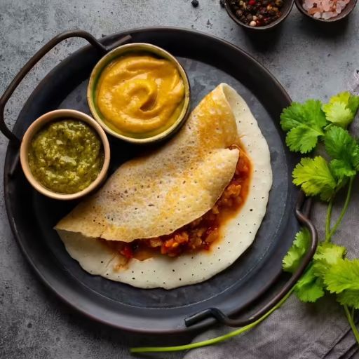 Chicken Curry Dosa