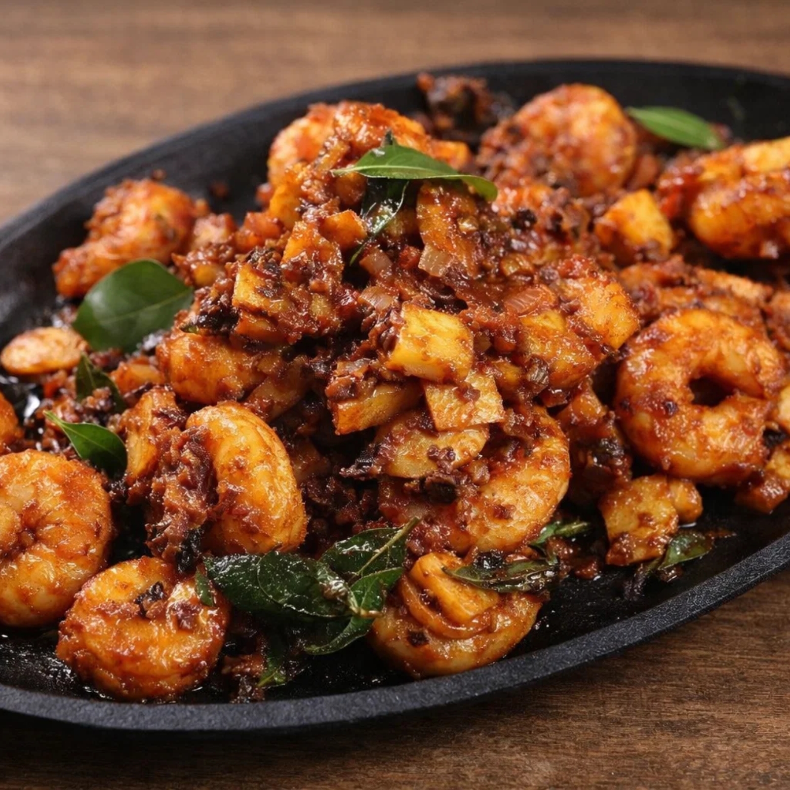 Tiger Prawns Roast with Coconut
