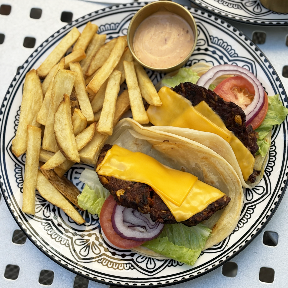 Veggie Patty Paratha/fries