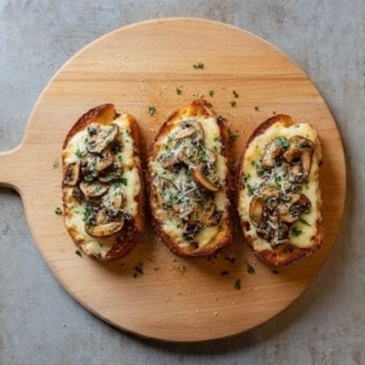 Mushroom Garlic Cheese Bread