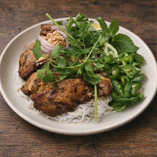 Five Spice Chicken Vermicelli w Egg Roll
