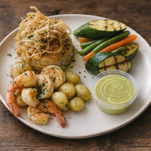 Seared Scallops and Prawns