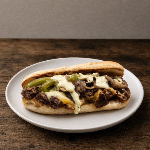 Vegan Philly Cheesesteak Torta