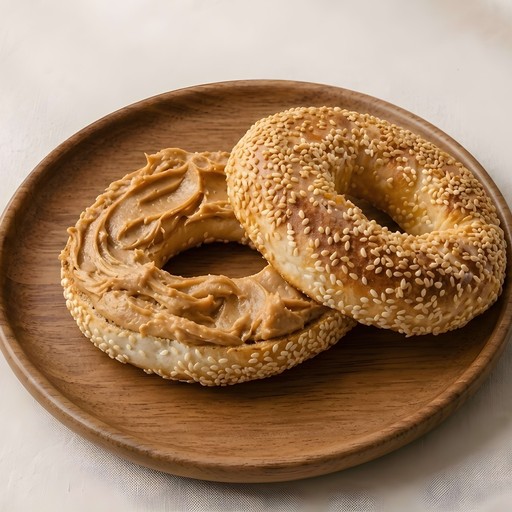 Peanut Butter & Nutella on a Bagel