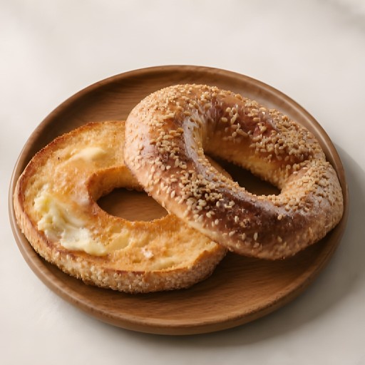 Honey Spread on a Bagel