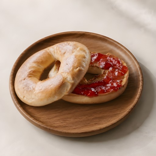 Jam Spread on a Bagel