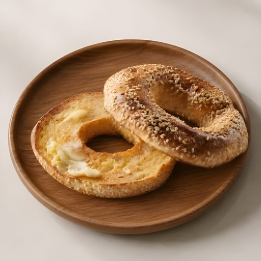 Pesto Spread on a Bagel
