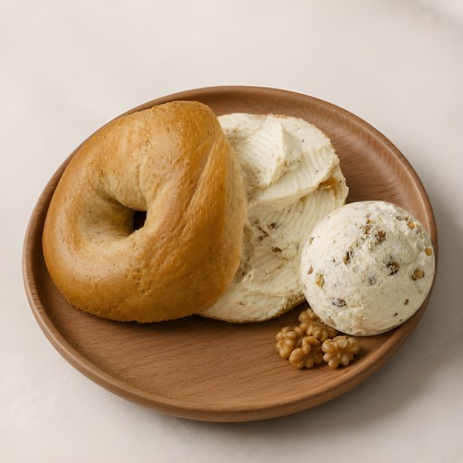 Date & Walnut Cream Cheese on a Bagel