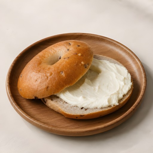 Sun-Dried Tomato & Basil Cream Cheese On a Bagel