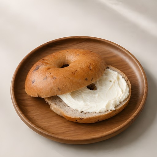 Garlic & Herb Cream Cheese on a Bagel
