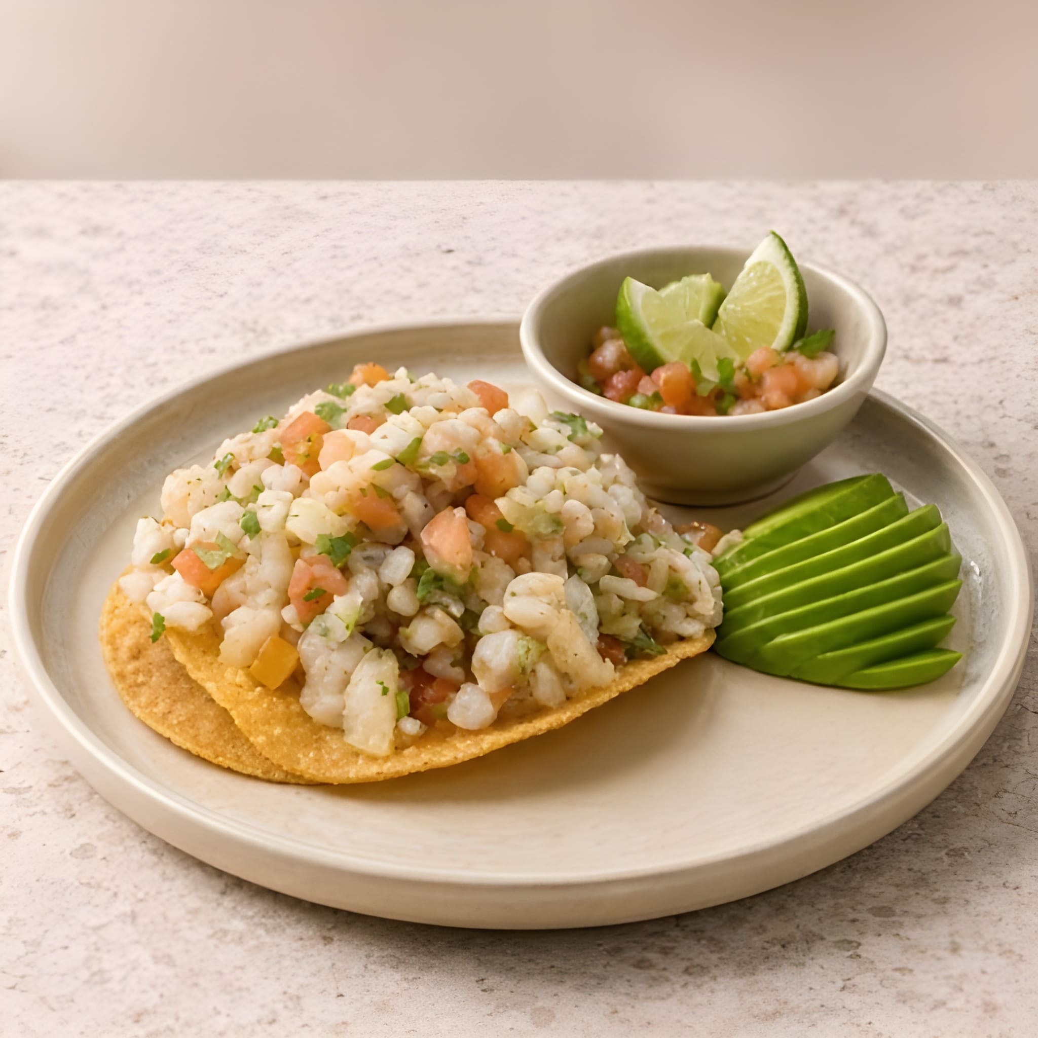 Ceviche Tostada Half & Half