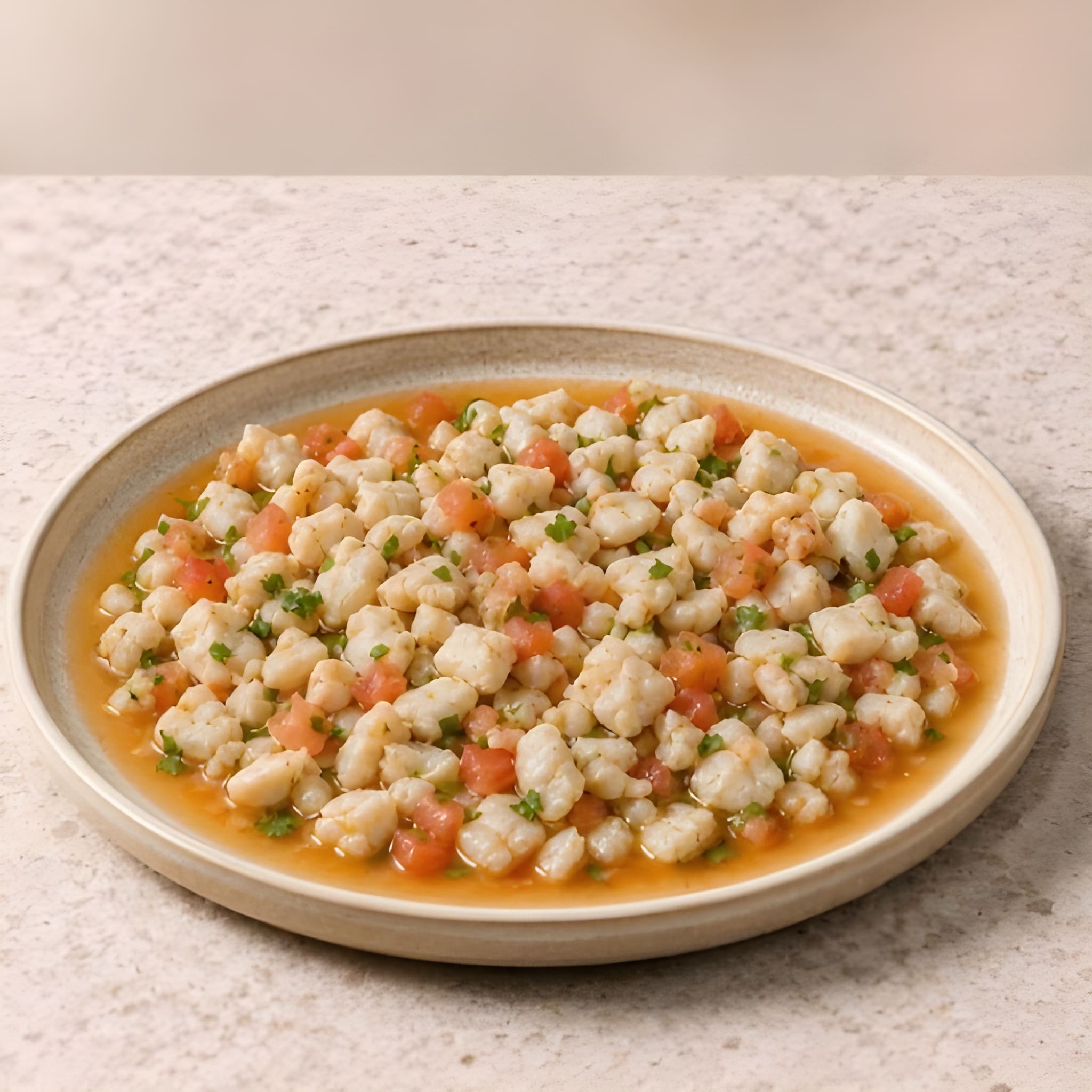 Shrimp ceviche plate